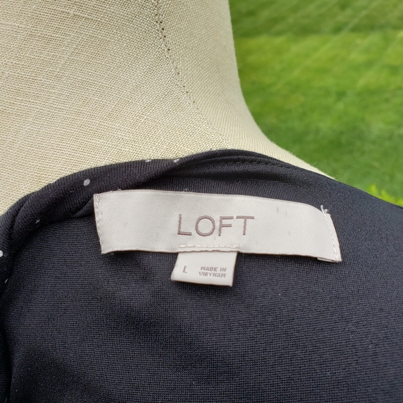 LOFT Polka Dot Print Sleeveless Wrap Dress - Picture 6 of 7